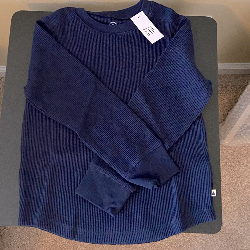 NWT Gap Toddler Thermal Boys Navy Warm Layer Winter long sleeve